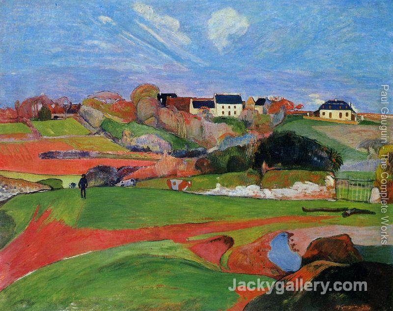 Fields At Le Pouldu by Paul Gauguin paintings reproduction